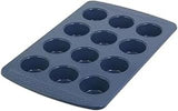 Chicago Metallic Everyday Non-Stick Muffin Pan, Perfect for muffins, eggbites and more! 12-Cup, Blue