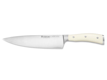 Classic Ikon Crème 8 Inch Chef's Knife by Wüsthof – 8", Alloy Steel, Stainless Steel, Model 1040430120