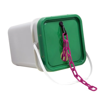 Plastic Barrier Chain Pail by Mr. Chain – 2 IN, Hdpe With Uv Inhibitors, Magenta, Model 50018-P