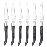 of 6, Serrated Stainless Steel Blade, Pakka Wood Handle, Gray by Amefa – Set Of 6, Stainless Steel, Gray, Pack of 6, Model Royal Steak Knife Set