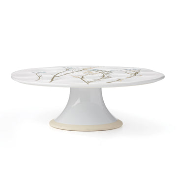 Wildflowers Cake Plate by Lenox – 1 Count, Stoneware, White, Model 896610