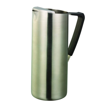 Double Wall Slim Pitcher with Guard by Service Ideas – 54.1 Ounces, 1.6 liters, Stainless Steel, Brushed, Model X7DWBS