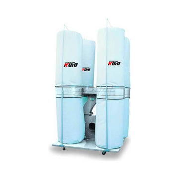 10HP Bag Dust Collector by Kufo Seco – 63"W x 122"H, Steel, White, Model UFO-104D