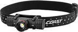 Coast XPH30R 1200 Lumen USB-C Rechargeable Dual Power Headlamp with Twist Focus Beam and Magnetic Base, 4.37 oz. - Black