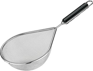 PADERNO World Cuisine 8-5/8-Inch by 7-1/8-Inch Stainless-Steel Oblong Strainer
