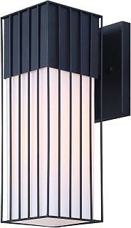 Canarm Loftline 1-Light Outdoor Lantern, Black Finish Wall Mount with Frosted Glass, Durable Wet-Rated Lighting for Patios, Porches and Entryways