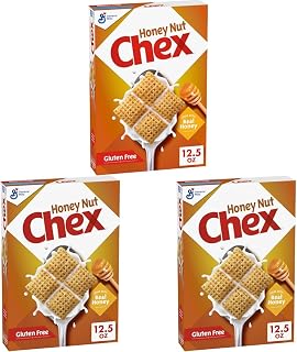 Honey Nut Chex Cereal, Gluten Free Breakfast Cereal, Made with Whole Grain, 12.5 oz (Pack of 3)