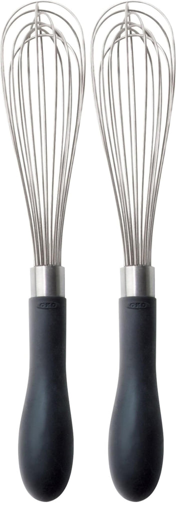 Good Grips 9-Inch Whisk by OXO – 9-Inch (Pack of 2), 1.0 liters, Stainless Steel, Negro, Pack of 2