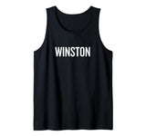 Winston Tank Top by WINSTON Name Text Desings – Black, Model JH0XQKX8XFS