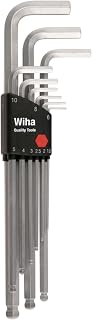 Wiha 66994 9-Piece Metric Ball End Long Hex L-Key Set