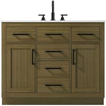 Alden 42" Single Bathroom Vanity in Chestnut Brown