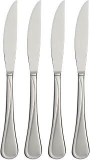 Oneida Flight Steak Knives Silverware Set for 4, Flatware | 18/0 stainless steel, mirror finish | dishwasher safe | steak knife set for entertaining, housewarming gift