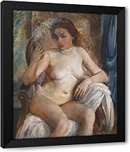 ArtDirect Nude With Mirror Custom Framed Art Print Giclee Print or Canvas Options with Various Sizes and Customization by Vera Rockline