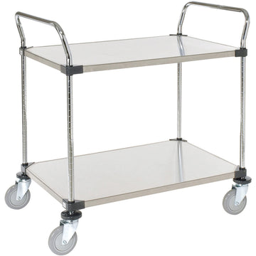 Nexel Stainless Steel Utility Cart by Global Industrial – Chrome, Model 2436P2SS