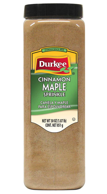 Cinnamon Maple Sprinkle - 30 oz. container by Durkee – Pack of 6, Model 59261