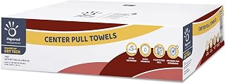 Papernet Centerpull Paper Towels | 6 Rolls Powered by Dry Tech | Compatible with Universal Dispenser | 1-ply 7.6” x 12”