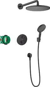 hansgrohe 27961670 Croma Brausesystem 280 1jet mit Ecostat S Mattschwarz Shower System, Matte Black