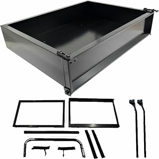 Performance Plus Carts Club Car Precedent Golf Cart Black Steel Utility Cargo Box Kit with Brackets | Compatible with 2004-Up Models