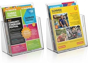 Azar Displays 252385 Letter Size Brochure Holder Pack of 2