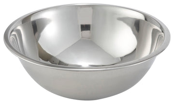 Silver 5 qt Stainless Steel Mixing Bowl by Winco – 5 Quart, Stainless Steel, Silver, Model MXBT-500Q