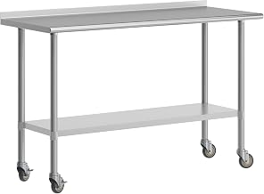Flash Furniture 60x24" Stainless Steel Locking Prep Table