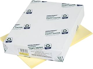 AbilityOne 7530011476811 - Dual Purpose Xerographic Copy Paper - 8-1/2" x 11" - Yellow - 5000 units