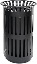 Flash Furniture Commercial Grade Steel Trash Can, Black