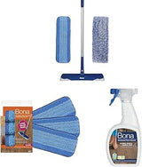 Bona Premium Microfiber Floor Mop & Microfiber Cleaning Pad for Hardwood & Hard Surface Floors - 3 Pack & Hardwood Floor Cleaner Spray - 32 fl oz - Unscented