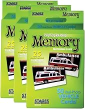 Photographic Memory Matching Game, Vehicles, Pack of 3
