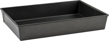 Winco 18" x 12" Rectangular Aluminized Steel Cake Pan | Full-size for large batches, Heavy-duty, Even baking, Great for Cooking and Food Preparation