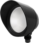 RAB Lighting BULLET12B LED Flood Light | Outdoor Security Spotlight - Field Adjustable Wattage 12W 9W 6W CCT 3000K 4000K 5000K IP65 120V - Single Head, Black