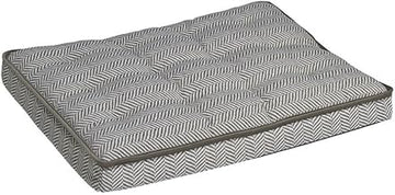 Bowsers Luxury Crate Mattress Dog Bed, Small, Taupe Herringbone