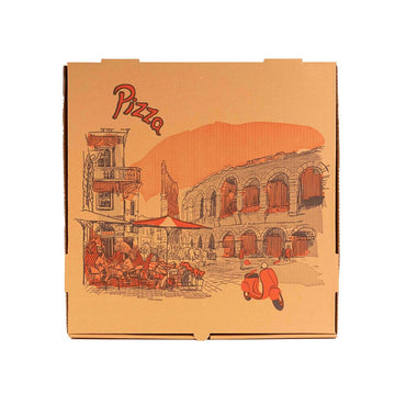Italian Style Pizza Box by KITCH24/7 – 18 x 18 x 2, 85.0 ounces, Paper, Brown, Pack of 50