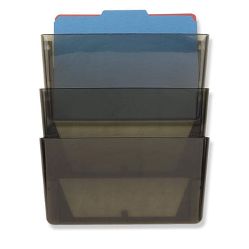 OIC Space Saving Filing System by Officemate – Plastic, Smoke, Model OIC21421