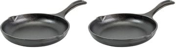 8" Cast Iron Skillet - Chef Collection - Perfect Sear - Ergonomic Handles - Superior Heat Retention - Cast Iron Cookware & Skillet (Pack of 2) by Lodge – 8" (Pack of 2)