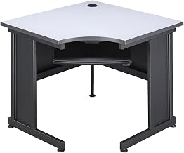 Global Industrial 36" W Corner Desk - Gray Finish Top