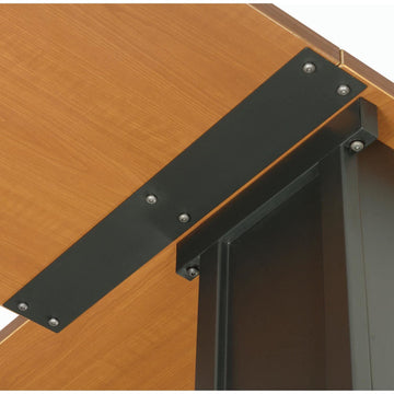 Table Top Connector Bracket by Global Industrial – 23-5/8"L x 3-1/8"W x 3-1/8"D, Metal, Black, Model 277500
