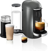 Nespresso Vertuo Plus Deluxe Coffee and Espresso Maker by Breville, Titan with Aeroccino Milk Frother