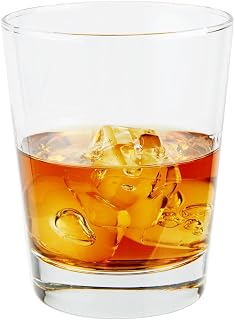 Set of 6 Libbey 816CD Heavy Base Double Rocks / Old Fashioned Glass, 15 ounce, w/ Signature Party Picks