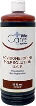 Dynarex Povidone Iodine Prep Solution USP, Effective Topical Antiseptic for Skin and Mucosa, Cleansing and Preparation, Brown, 1-16 Fluid Oz. Bottle