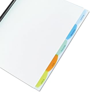 Wilson Jones View-Tab Report Cover, Punchless, 5 Tabs, 20 Sheets, Clear (W55766D)
