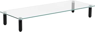 Lorell 4-Leg Single Shelf Glass Monitor Stand