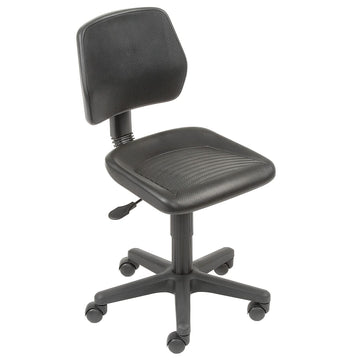 Industrial Mid Back Task Chair by Global Industrial – 25 inches (L) x 24.13 inches (W) x 7.87 inches (H), Polyurethane, Black, Model TL208-GB