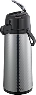 Eco-Air Airpot with Pump Lid, 74.4oz, Glass Vacuum Insulated