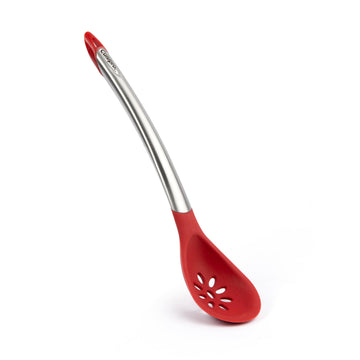 Silicone 12 Inch Slotted Spoon by Cuisipro – 12 Inch, Silicone, Red, Model 7112508