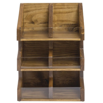 2054-99 Madera Condiment Organizer/Display Double by CAL-MIL – Large, Wood, brown, Model 688640193407