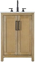 ELEGANT Kitchen and Bath 24 Inch Single Bathroom Vanity in Linen Oak