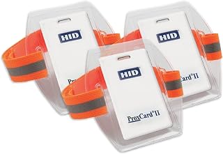 Ergodyne Squids 3386 Vinyl Arm Band ID/Badge Holder, 3-Pack, Orange