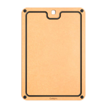 Fibre Wood Cutting Board with Silicone Feet by Cuisipro – 0.3"L x 11"W, Wood, Natural/Slate, Model 74791600