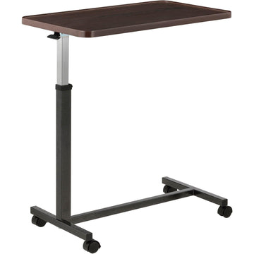 Heavy Duty Overbed Table with H-Base by Global Industrial – Steel & Laminate, Black & Walnut, Model 436965WN